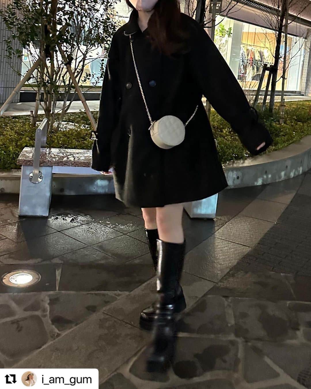 GRLさんのインスタグラム写真 - (GRLInstagram)「#Repost @i_am_gum with @use.repost ・・・ ショート丈のコートが¥3399😳😳 ワンピっぽく着たかったからこの丈のコート欲しかった🧥！！(156cmでmサイズ!)軽くて良き。リボン付きでウエストマークもできる◎  #grl #グレイル #今日のコーデ #プチプラ」2月12日 14時53分 - grl_official