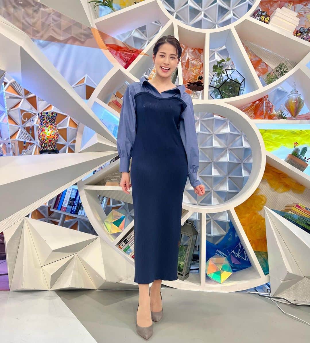 フジテレビ「めざまし8」さんのインスタグラム写真 - (フジテレビ「めざまし8」Instagram)「. 🌼永島優美のひとことDiary🌼 *-*-*-*-*-*-*-*-*-*-*-*-*-*-*-*  永島優美です🌼  きょうの #LifeTag フラッシュで紹介した「桜ドリンク🌸」 実はきのう、買いに行こうと思っていたのですが💭寒すぎて諦めてしまったので…🧣🍃 きょうこそ、桜のホットドリンク飲んであたたまろうと思います😊🌸  *-*-*-*-*-*-*-*-*-*-*-*-*-*-*-*-*-*-*-*-*-*  シャツ×ニット💙 ドッキングデザインのワンピース👗 ボリュームのあるそでにタイトなシルエットがポイントです🪞  ✼••┈┈┈┈••✼••┈┈┈┈••✼ 👗ワンピース @celford_official  #フジテレビ #めざまし8 #フジテレビアナウンサー #永島優美 #ゆうみん #衣装 #fashion #fashionstyle #ootd #coordinate #ひとこと日記#永島優美のひとことDiary」2月16日 14時38分 - mezamashi8.tv
