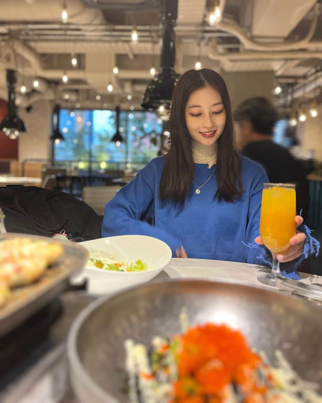 高井千帆さんのインスタグラム写真 - (高井千帆Instagram)「⁡ 맛있는🤤🫕 目の前にいるのは韓国料理といえばのるんぱん♡」2月22日 21時12分 - chiho_takai_official