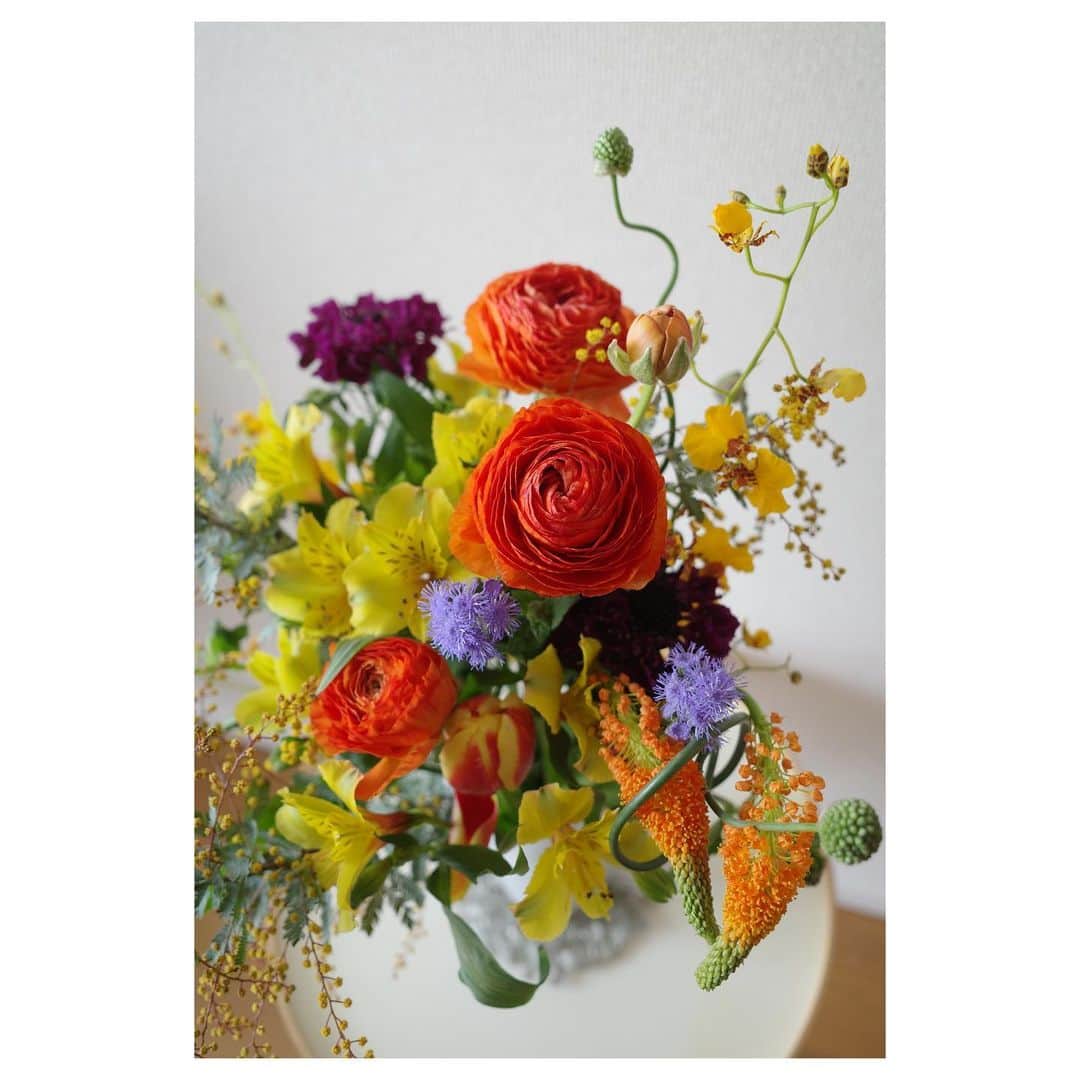 高垣麗子さんのインスタグラム写真 - (高垣麗子Instagram)「* リビングに飾ったお花が色鮮やかで和むから、皆さんにもシェア✨✨  * #flower  #💐」2月23日 12時26分 - reikotakagaki