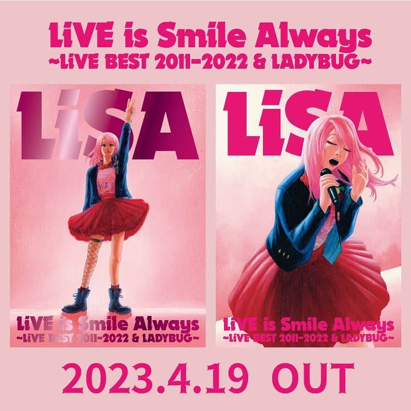 LiSAさんのインスタグラム写真 - (LiSAInstagram)「ピンクのボックスに、ライブの銀テープを貼って「最高に楽しんで行きましょうー！✌️」の合言葉ジャケットで、お届けですっ📺✌️  https://lisa.lnk.to/LiVEBEST_20230419  RT 【おしらせ】#LiSAライブベスト 4/19（水）発売、ライブBlu-ray & DVD「LiVE is Smile Always〜LiVE BEST 2011-2022 & LADYBUG〜」のジャケット写真 & 先着購入者特典の絵柄を公開☆  💿DiSC1 : ライブベスト(50曲約4時間) 💿DiSC2: LiSA TV(約2時間) 💿DiSC3: LiVE is Smile Always〜LADYBUG〜(約3時間)  @momoco_itadakimasu47  ✒︎ @y0k0yama_isa0  ✒︎ @makitotakagi」3月17日 18時49分 - xlisa_olivex