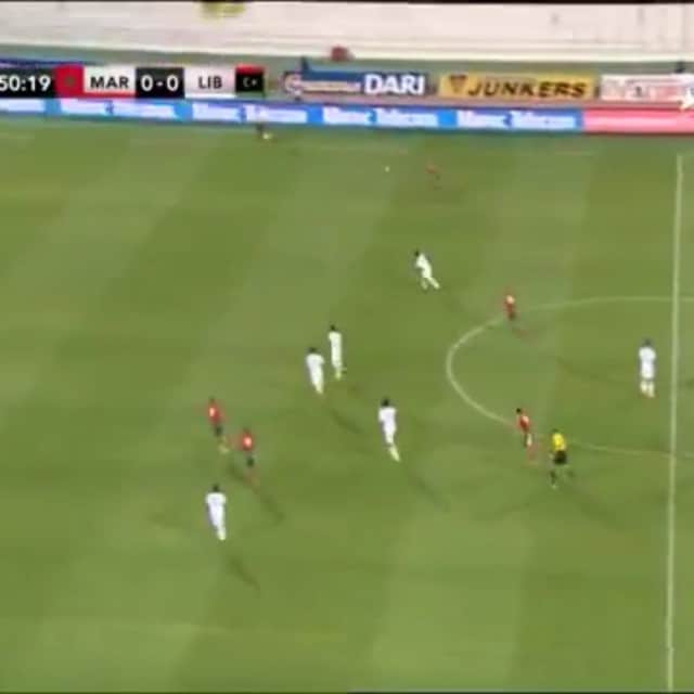 オマル・エル・カドゥーリのインスタグラム：「Rivediamo il gol vittoria del nostro Omar in #MaroccoLibia 1-0  Review the victory score of our Omar in #MoroccoLybia 1-0  Nous passons en revue le but gagnat de notre Omar au #MarocLybie 1-0  #Gabon2017 #AllezLion」