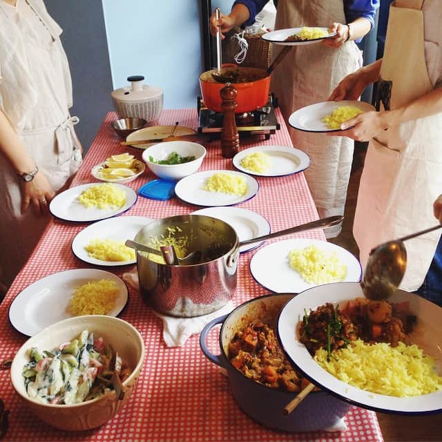小堀紀代美さんのインスタグラム写真 - (小堀紀代美Instagram)「今日は給食のように盛り付けてからテーブルへ。」6月14日 15時19分 - likelikekitchen