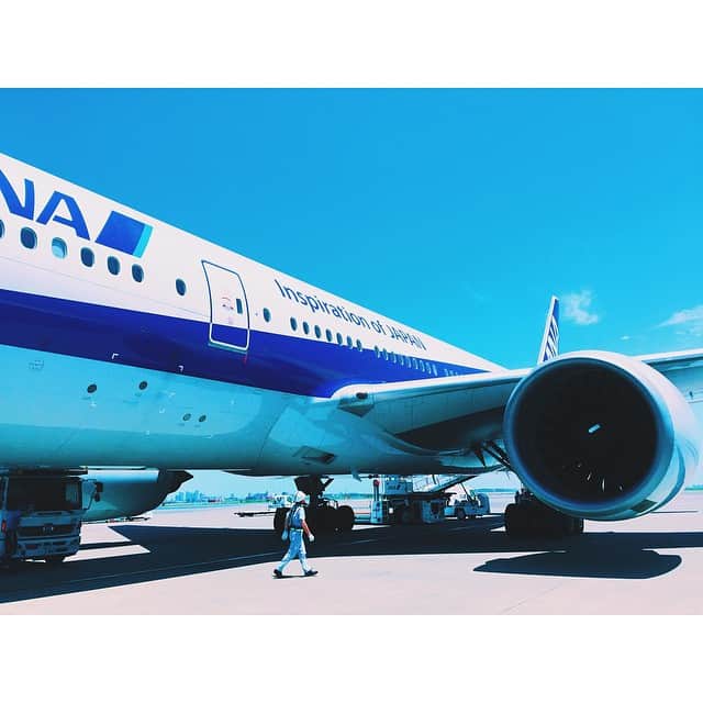 渡辺直美さんのインスタグラム写真 - (渡辺直美Instagram)「東京に帰ってきました。 この、飛行機から階段で降りてバスに乗って移動するパターン好き。 毎回歩くの止めずに急いで撮るからブレブレてくっそー！って悲しむけどw 今回はいいの撮れました。 #飛行機大好き #携帯のカメラのクオリティ一凄い #いい天気 #ジョギング日和 #両膝泣くからしないけど #秋田最高 #今日の夜はきりたんぽ鍋に決まり」5月30日 15時13分 - watanabenaomi703