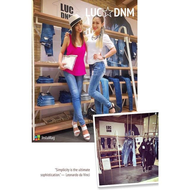 のインスタグラム：「先日大阪LUCUA1100にてしえりと LUC☆DNMのPOPUPいってたよー‼︎ #squaready  #denim  #apparel  #brand  #LUCDNM  #popup  #LUCUA1100  #osaka」