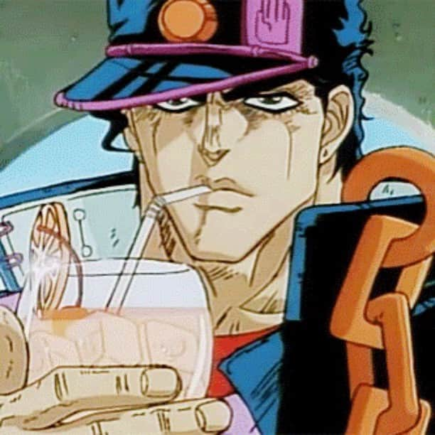 空条承太郎のインスタグラム：「Me drinking that drank #drank #jotarokujo #jojobizarreadventure #instagood #anime #manga #datfacetho #onfleek #onpoint #fleek」