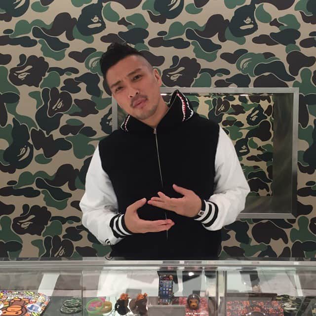 のインスタグラム：「若旦那 from 湘南乃風 at BAPE STORE® SHIBUYA  @waka__danna #若旦那 #湘南乃風 #bape」