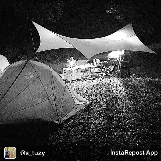 ASOV OUTDOOR OFFICEのインスタグラム：「Repost from @s_tuzy #OUTDOOROFFICE #outdooroffice2015 #ASOV #sunsetclimax  OutdoorOffice2015 nightscene No.01」