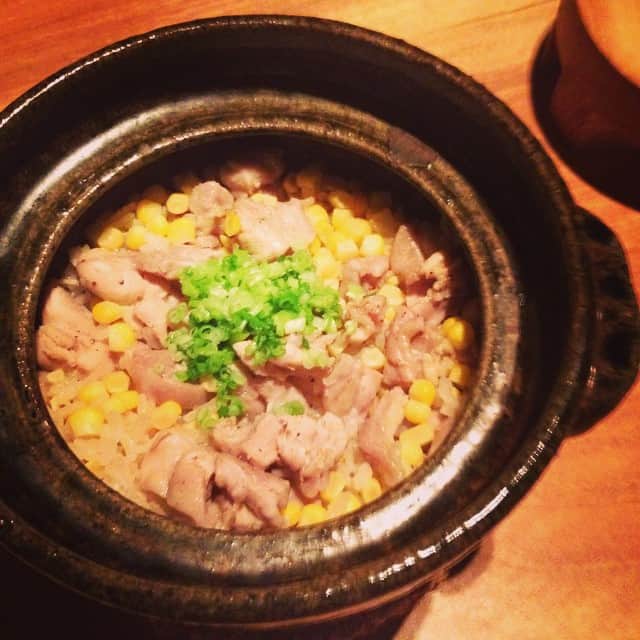 志摩有子さんのインスタグラム写真 - (志摩有子Instagram)「〆は鶏のせせりとトウモロコシの炊き込みご飯🌽」7月1日 22時43分 - ariko418