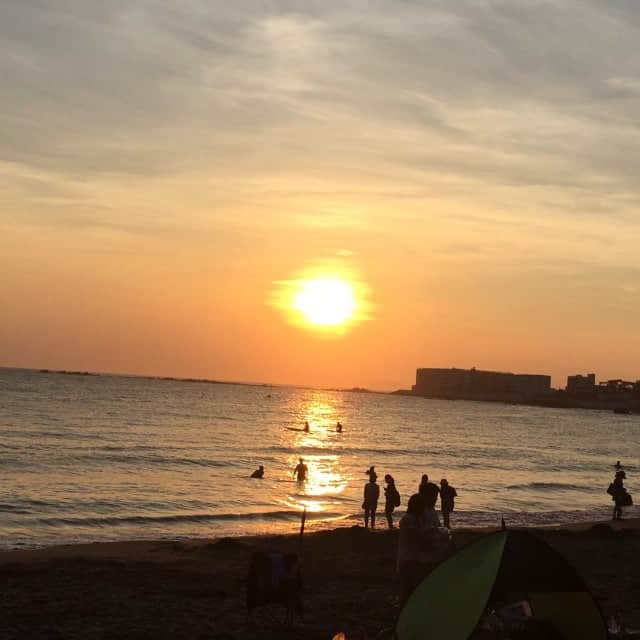 峯村優衣のインスタグラム：「sunset☀️のんびりな休日🐤💓」