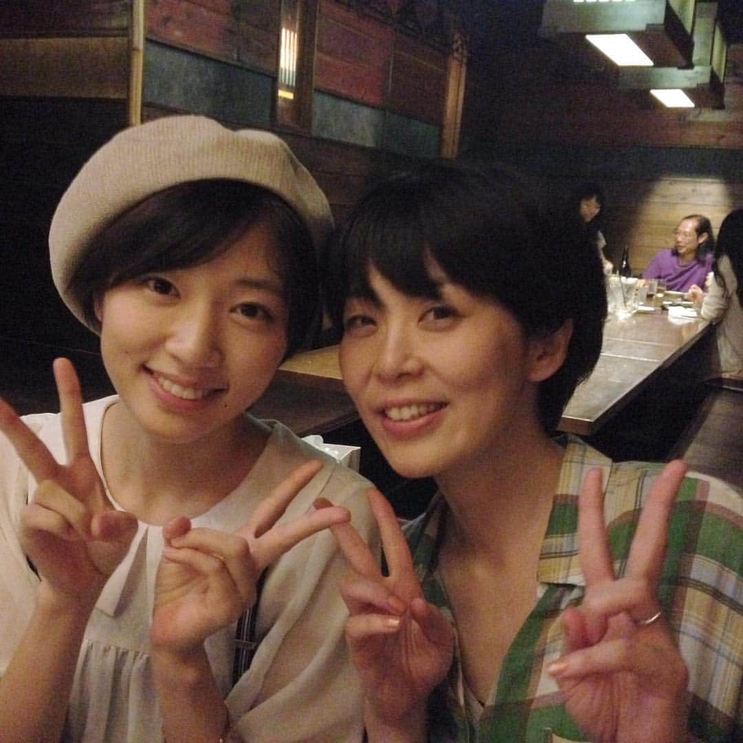永井幸子のインスタグラム：「1995初日乾杯 相楽樹ちゃん」