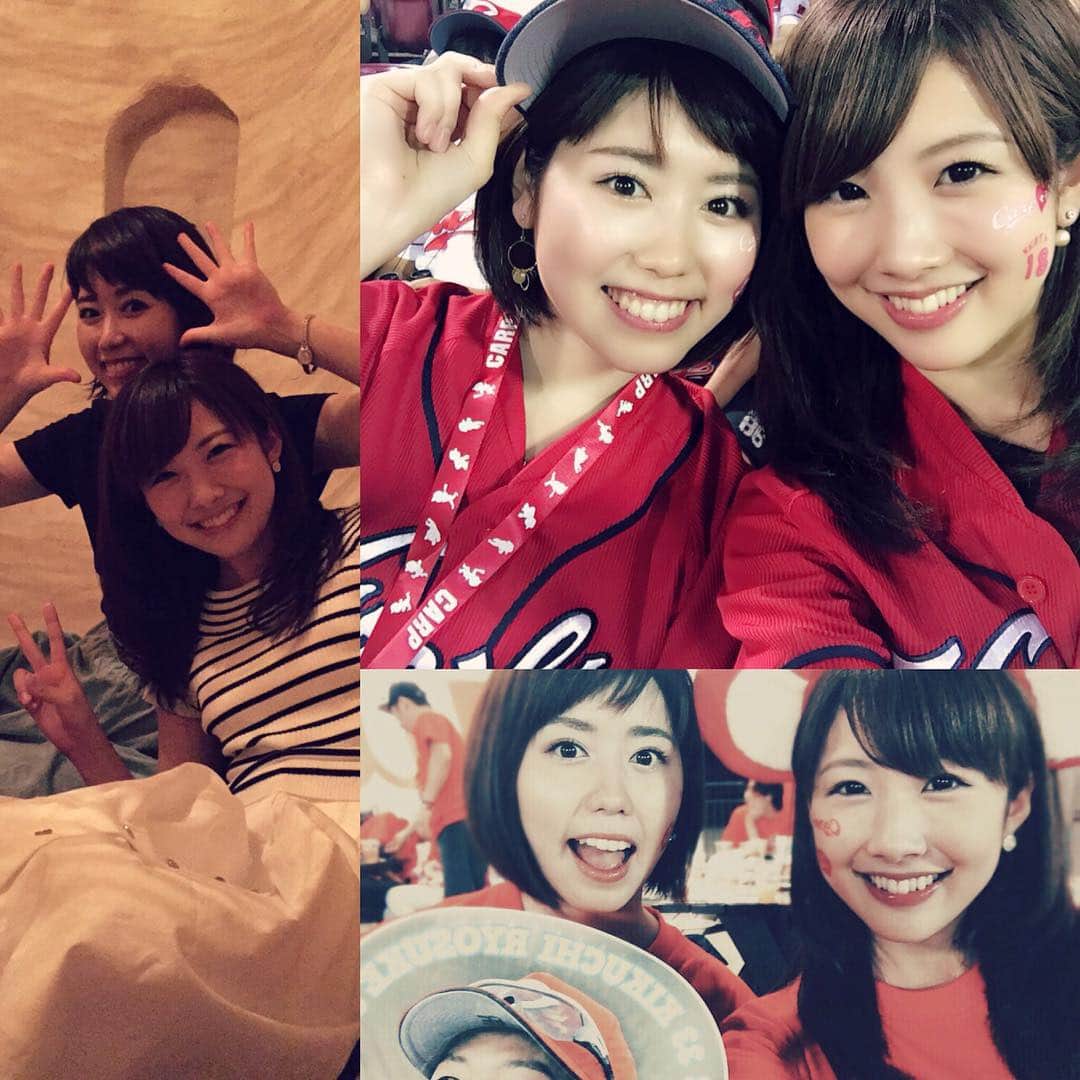 中根夕希さんのインスタグラム写真 - (中根夕希Instagram)「まいちー♡ love you;)xoxo #carp #hiroshima #一緒で良かった」8月5日 21時04分 - nakane.yuki