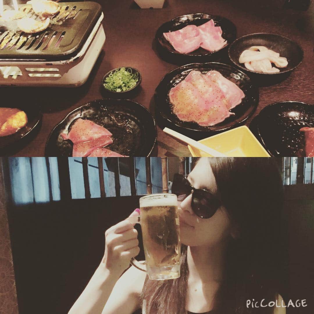 のインスタグラム：「肉とビールにありつけました❤︎ 幸せすぎる…」
