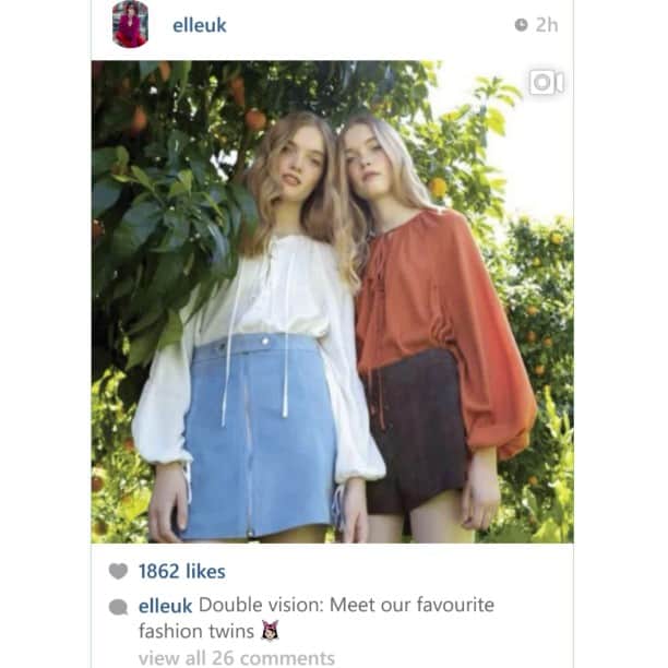 May And Ruth Bellのインスタグラム：「Thanks @elleuk for including us in your list of favourite fashion twins!! ❤」
