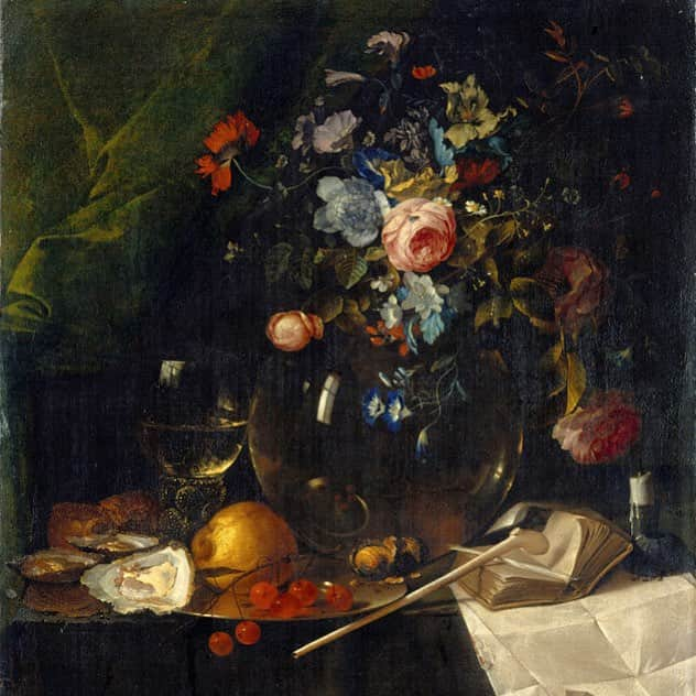 ルーブル美術館さんのインスタグラム写真 - (ルーブル美術館Instagram)「Nature morte aux fleurs. Vanité. 🌸🌹🍃🌿🌼🌸🌹🍃🍋 Vanitas with Bouquet of Flowers and Pipe. Jan de Heem II. 1685  #art #peinture #painting #flamand #flemish #fleurs #flowers #nature #」8月13日 17時27分 - museelouvre