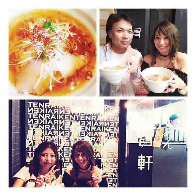 芹那さんのインスタグラム写真 - (芹那Instagram)「@#天雷軒 #真矢 さんプロデュース ラーメン屋さん 御本人にお会いしました^ ^ みくちゃんとみんなで 食べたよ^ ^ 美味しくて大好きなラーメン屋さんなの！ 真矢さんとっても良いお方^ ^ 楽しい時間だった^ ^  #琥珀ラーメン からの お汁でお茶漬け最高だ♡」8月15日 12時07分 - serinaofficial