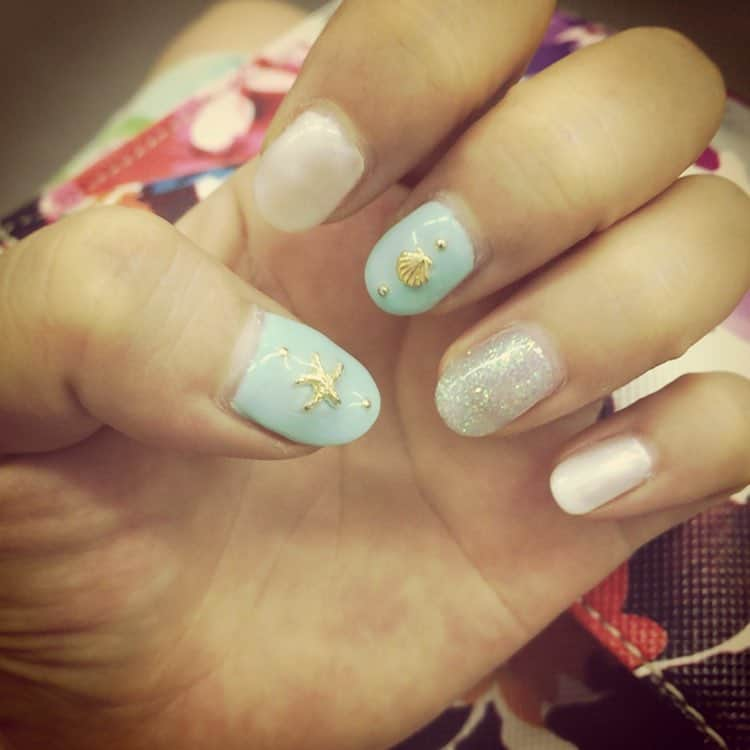 植松やすかのインスタグラム：「new nail♡」