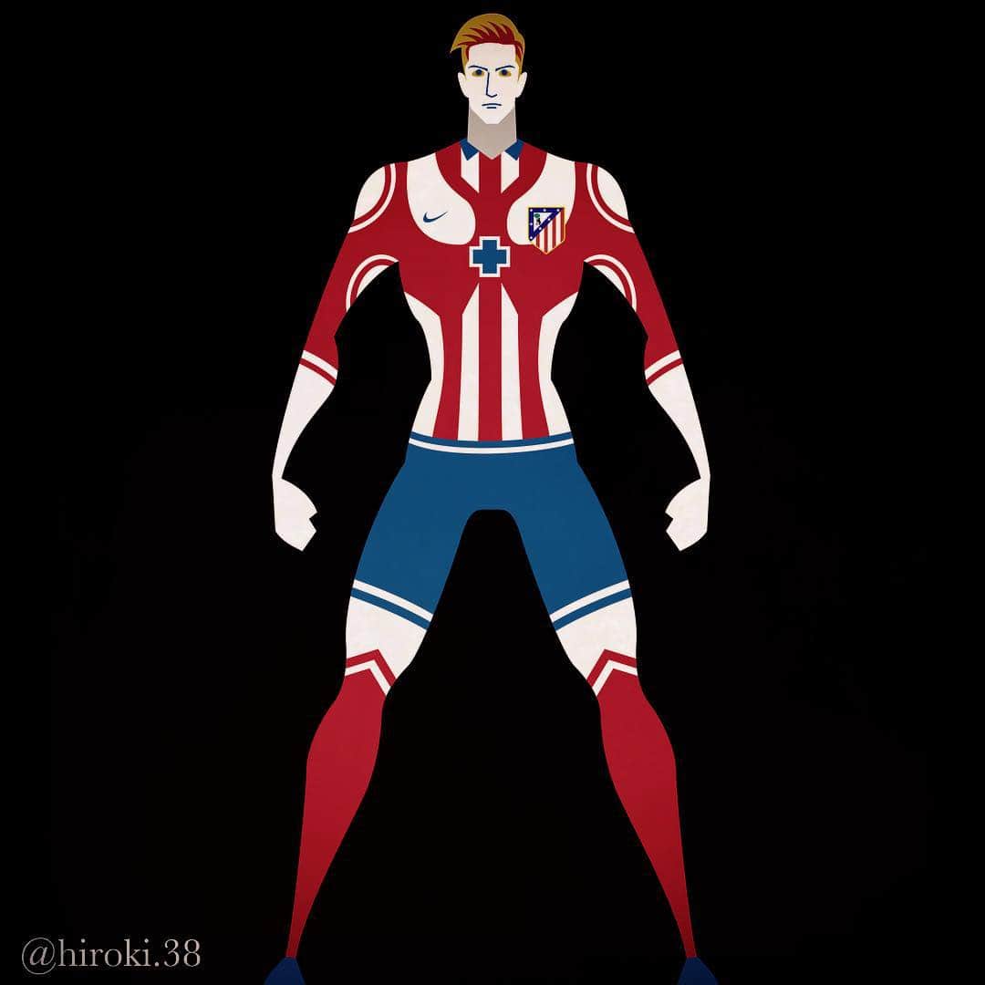 のインスタグラム：「光を取り戻せ／Origin regression  #フェルナンドトーレス #帰ってきたウルトラマン #アトレティコマドリード #トーレス #イラスト #サッカー #サッカーイラスト #原点回帰 #footballplayer #soccerplayer #japanese #illustrator #illustrations #vectorart  #fernandotorres #torres #soccerillustration #elniño #atleticomadrid #atletico #ama #ama9 #ultraman #ultramanjack #ligaespanola」