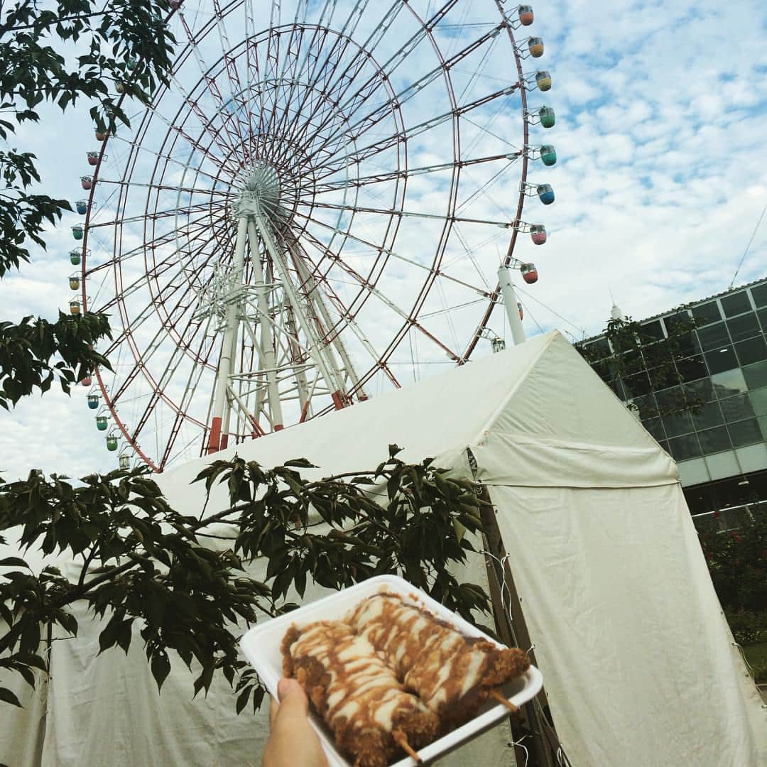 笛木優子のインスタグラム：「肉フェス！ お台場 仙珠 チーズフォンデュかつ！😊💕」