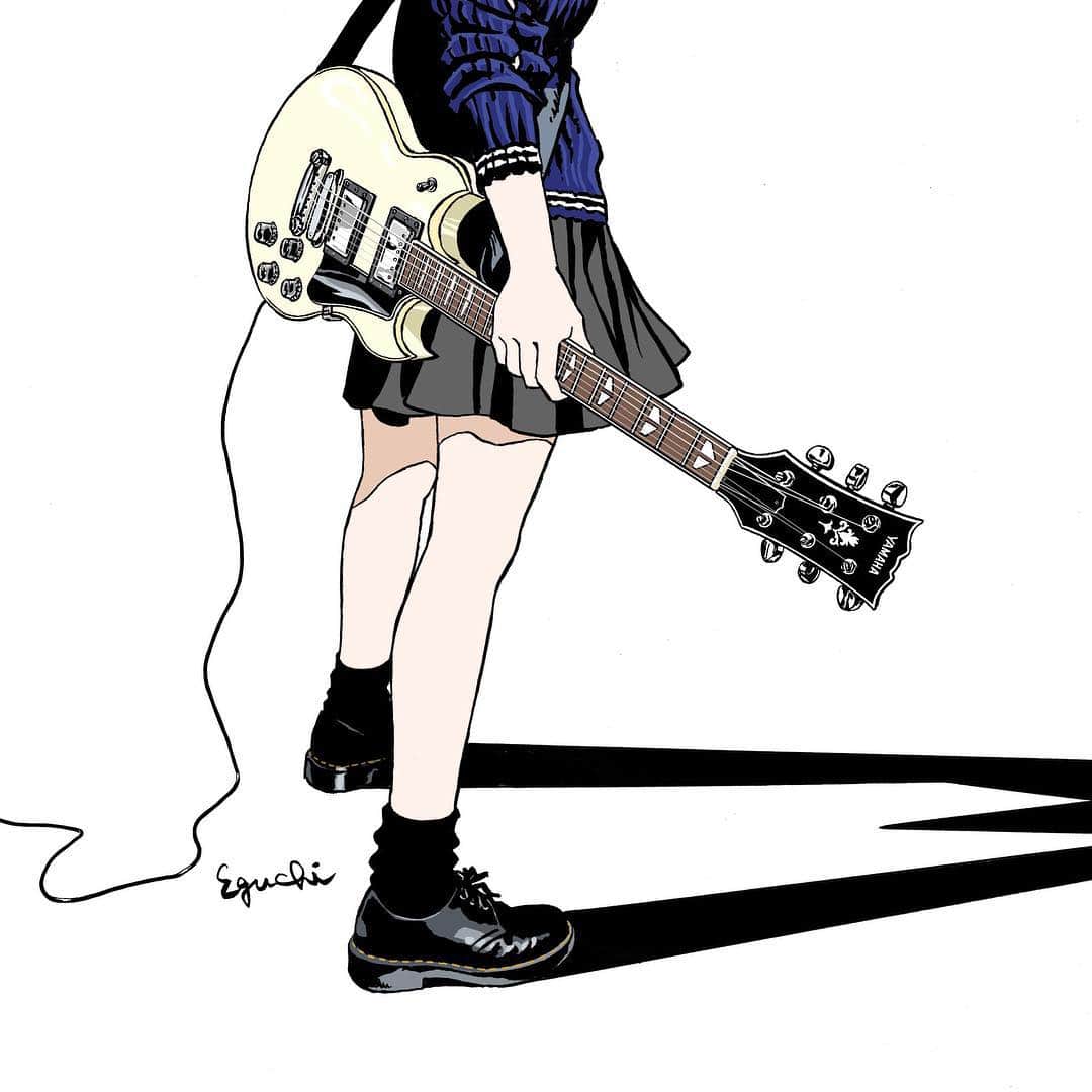 江口寿史 版画 ジクレー ギター少女 YAMAHA SG 公式サイト - 版画