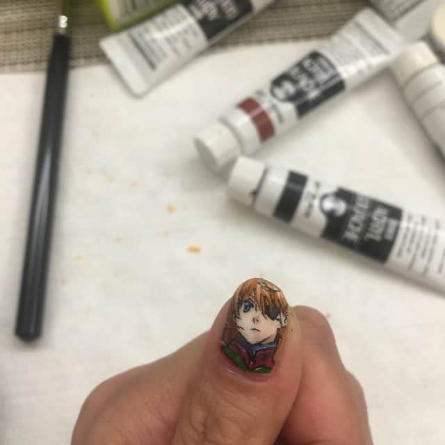 みづなれいのインスタグラム：「セルフ痛ネイル #痛ネイル」
