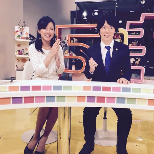 内藤聡子さんのインスタグラム写真 - (内藤聡子Instagram)「火曜日MCは鈴木淳也弁護士(^^) 気象予報士コンビでした〜 #弁護士 #鈴木淳也 #気象予報士」9月8日 18時40分 - naitosatoko