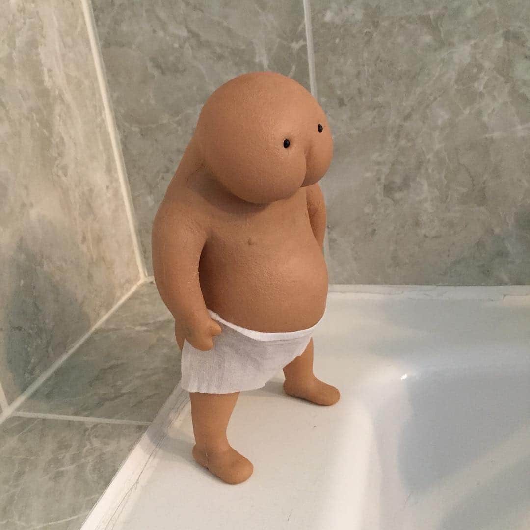 三谷幸喜のインスタグラム：「popotin、風呂に入る」
