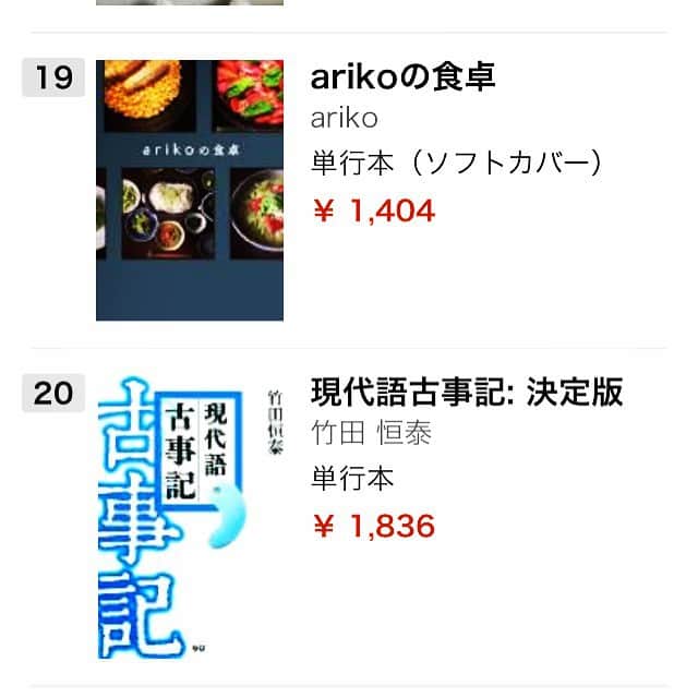 志摩有子さんのインスタグラム写真 - (志摩有子Instagram)「今Amazonを見てみたら、な、な、なんと！レシピ部門1位、売れ筋19位に！ 発売は1カ月も先なのに😭😭😭 みなさまありがとうございます🙇 #arikoの食卓 #胸熱 #ありがたき幸せ #感謝しかない」11月8日 21時54分 - ariko418