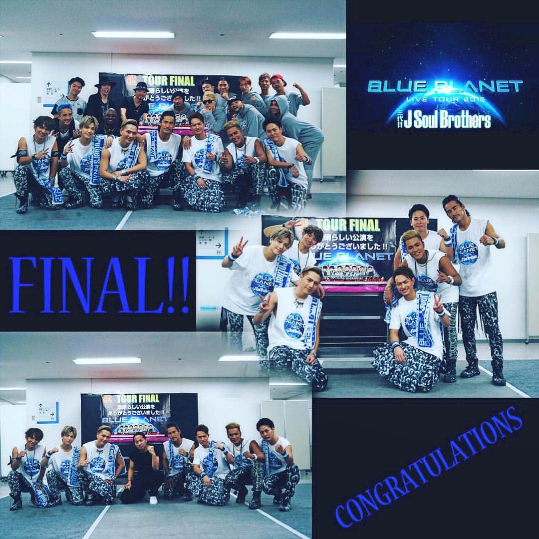 松本利夫さんのインスタグラム写真 松本利夫instagram 三代目j Soul Brothers Live Tour 15 Blue Planet Hiroさん メンバーの皆さん サポートメンバーの皆さん スタッフ 関係者の皆さん 本当にお疲れ様でした 初ドームツアー 三代目メンバーの