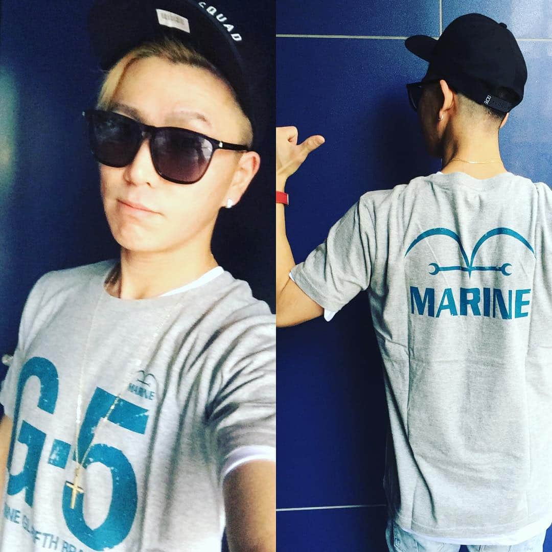 RYOさんのインスタグラム写真 - (RYOInstagram)「今日のTシャツ。 #ONEPIECE #ワンピース #MARINE #G5 #海軍 #ヤバイしょ #たまらん #deep #ryo」10月21日 14時26分 - deep_ryo