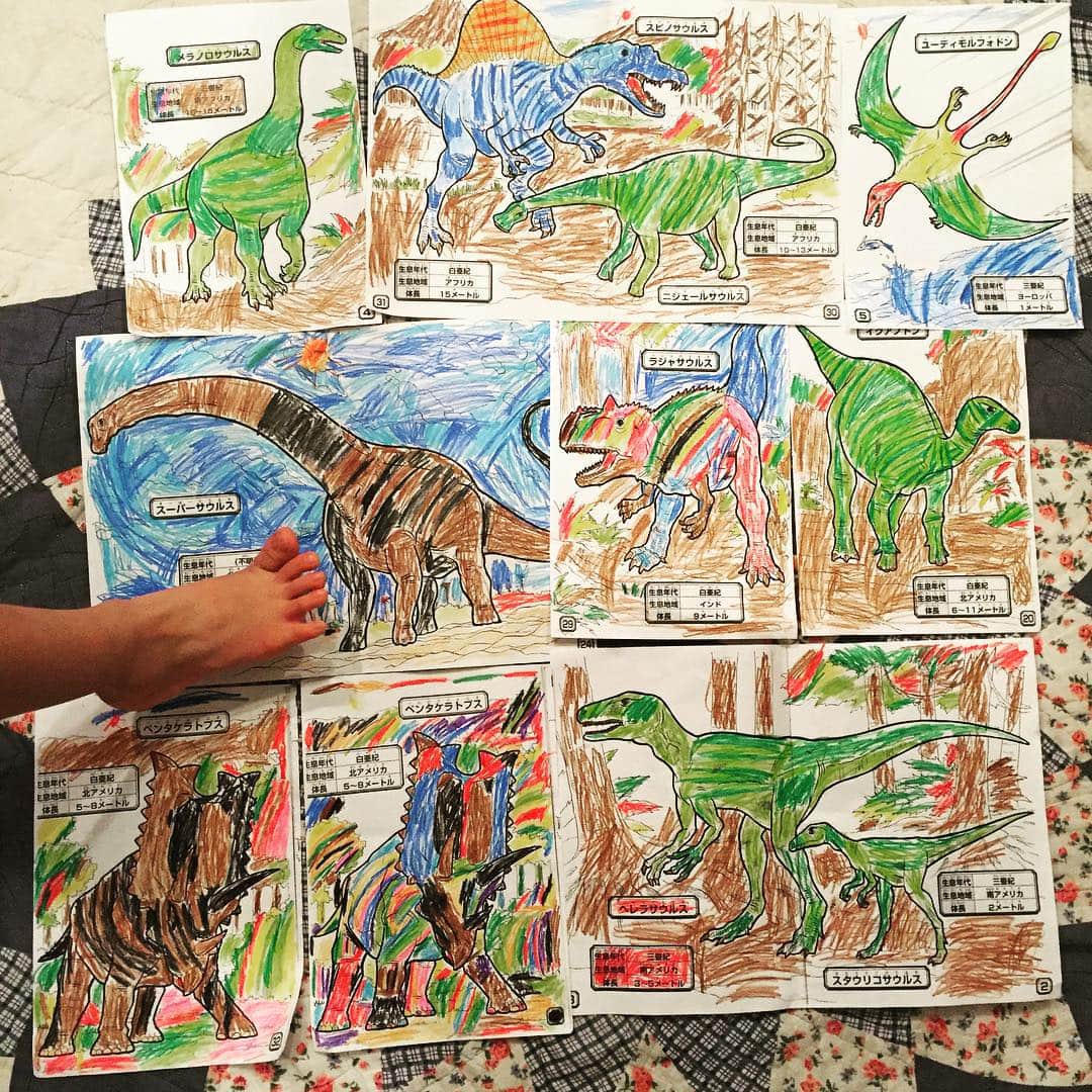 Lilyさんのインスタグラム写真 Lilyinstagram ミズキ絵 塗り絵 5歳 力作 息子 息子足w 10月21日 21時58分 Lilylilylilycom