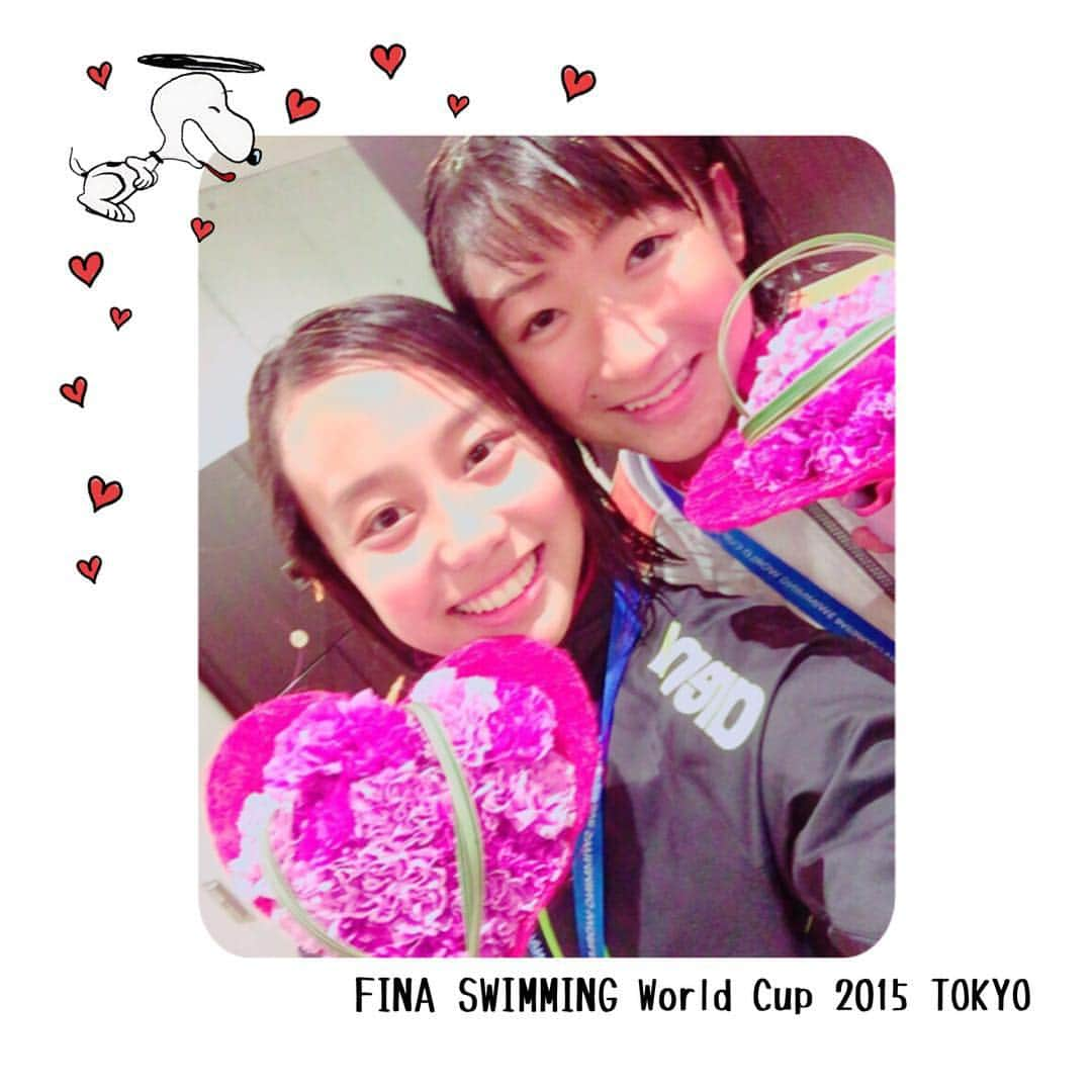 池江璃花子さんのインスタグラム写真 - (池江璃花子Instagram)「** ** World Cup1日目終わりました 中学生のうちに出ると思わなかった日本新記録が出てすごく嬉しかったです😳 るなもにこめ中学新おめでとう💗 嬉しかったよん♪ * 明日も気を抜かずに頑張るぞ🎌 ** #FINASWIMMINGWorldCup2015 #100butterfly #57.56 #日本新記録 #ありがとう #ちなみに #50freestyle #3位」10月28日 21時58分 - rikako.ikee