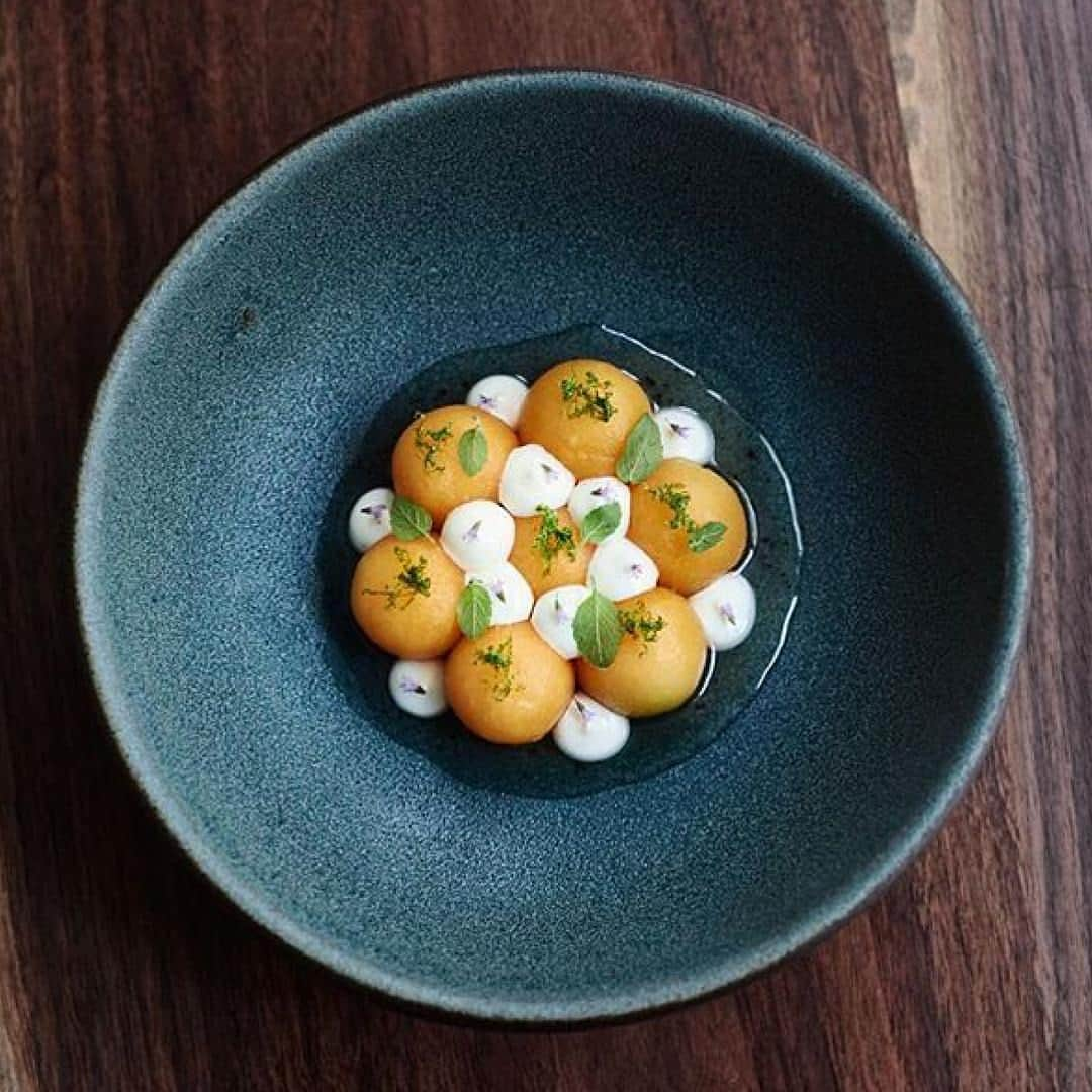 Tabelog ? 食べログのインスタグラム：「Cantaloupe | Sour Cream | Mint | Mint @musketroom 🍁🍴👫 ( 📷 credit: chef @musketmatt @laurenvolo ) #tabelog #ny #nyc」