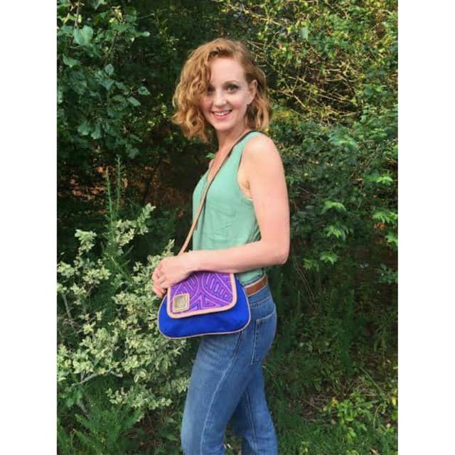 ジェイマ・メイズのインスタグラム：「Loved the high waisted jeans! It was so much fun.🍀Big thank you Argana Ethnic Handbags!💪 #arganaethnics」