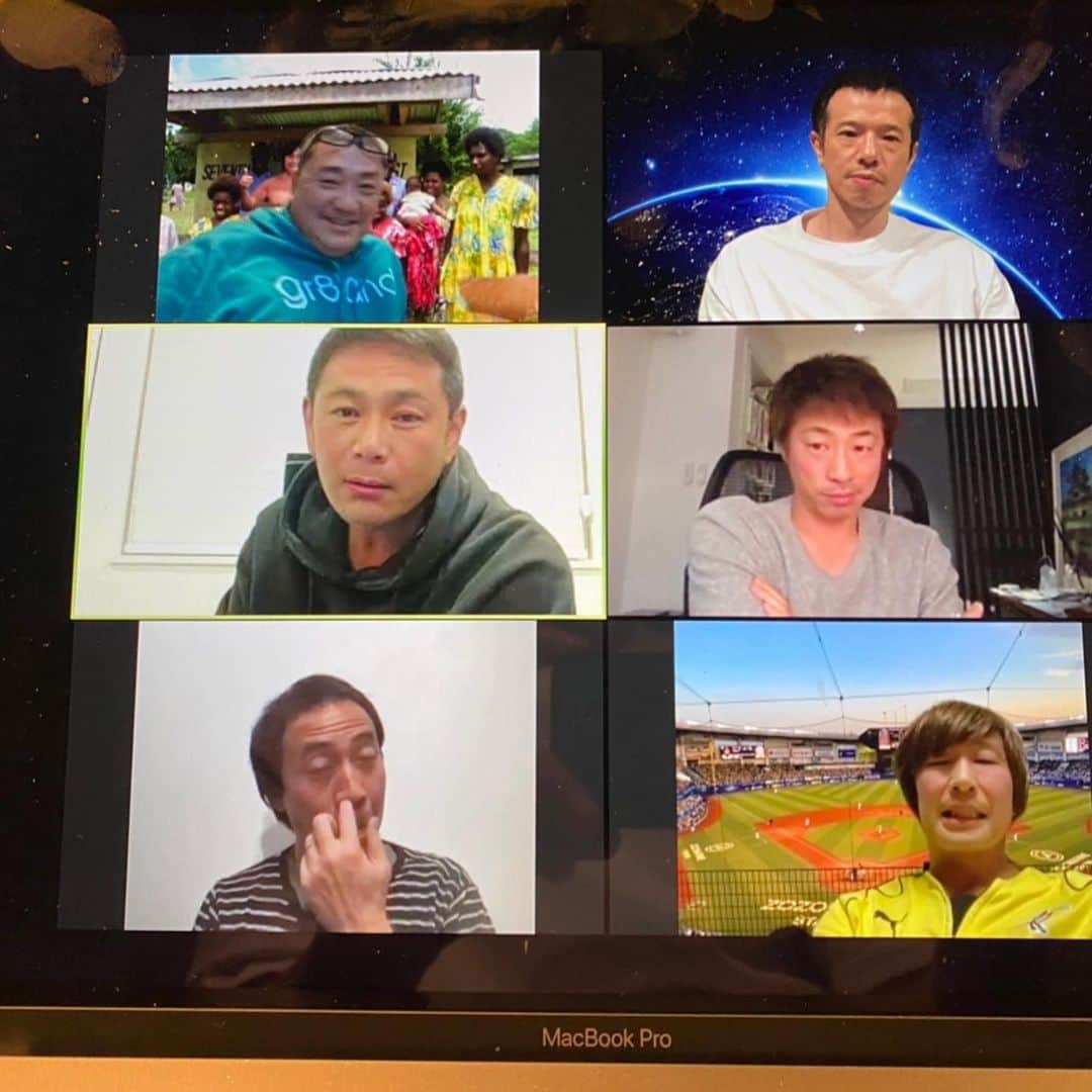 田村淳のインスタグラム：「軍団山本で リモート飲みしました^_^」