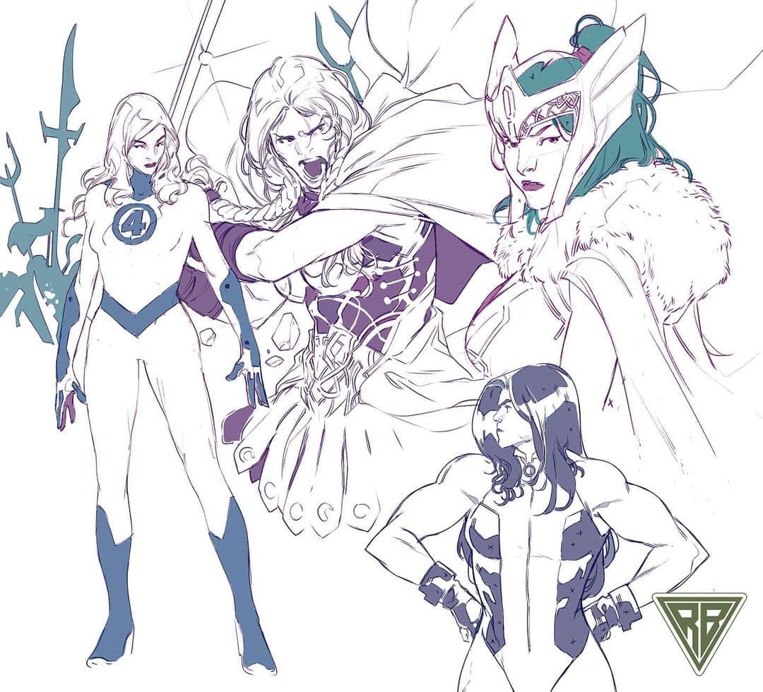 RB Silvaのインスタグラム：「#InvisibleWoman #Valkyrie #LadySif #SheHulk」