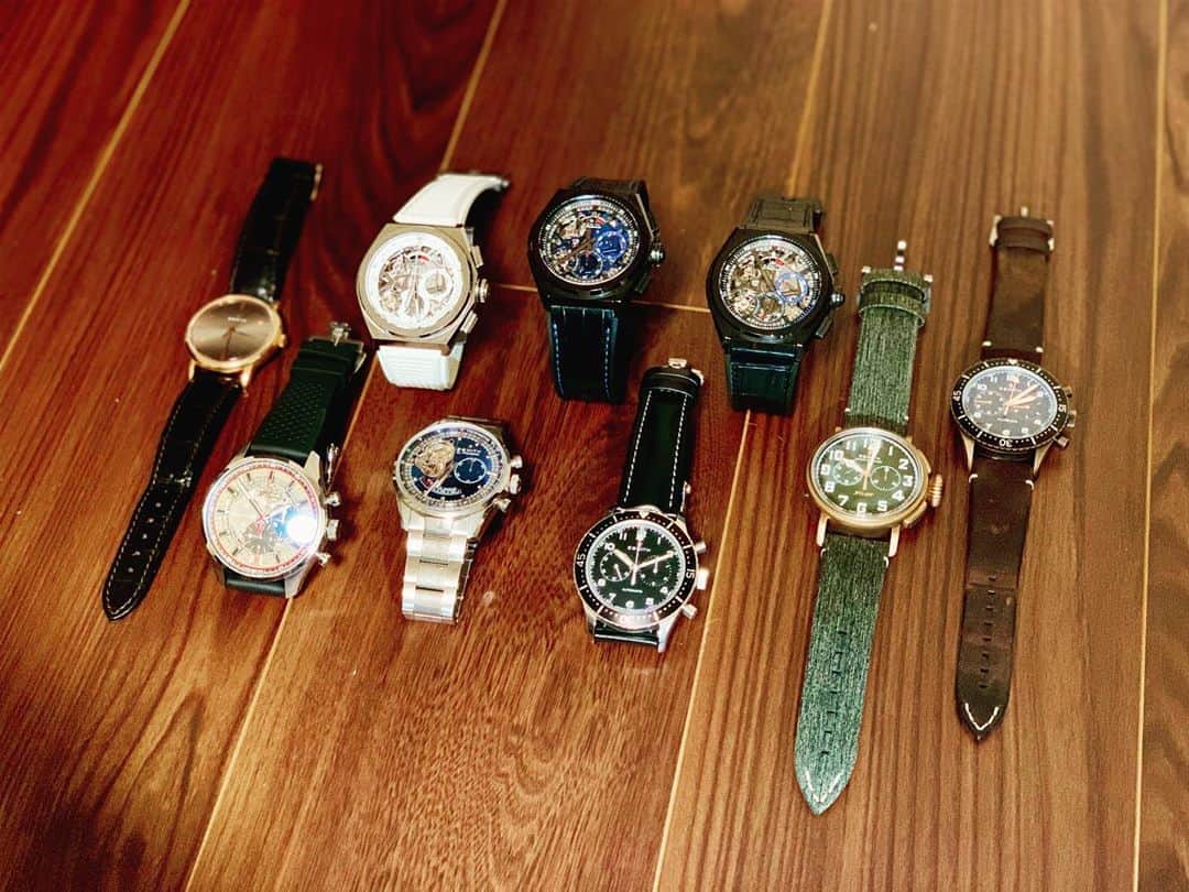 小平智のインスタグラム：「ZENITH全部の時計だしてみた！ #ZENITHWATCH #ZENITH」