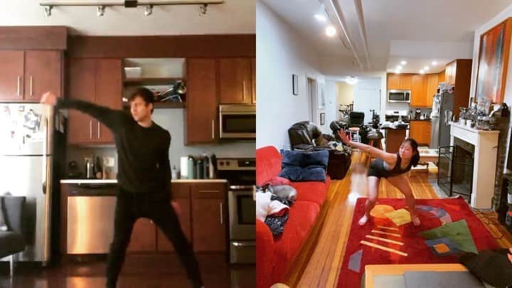 長洲未来のインスタグラム：「I’m loving these virtual dance classes with @alexblitstein  Thanks @raleighdunn for letting me take part. HMU if you know of any dance classes coming up. 👋🏼 #dance」