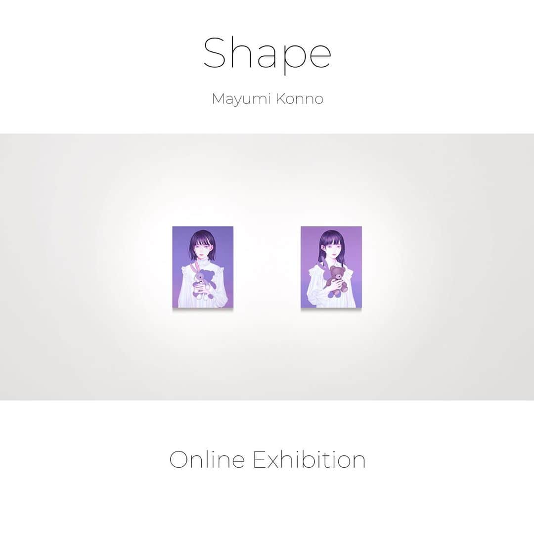紺野真弓のインスタグラム：「Web個展オープンしました！ Online exhibition is now opened! https://www.mayumikonno.com/shape/ #acryliconcanvas #acrylicpainting #art #onlineexhibition #virtualexhibition #mayumikonno」
