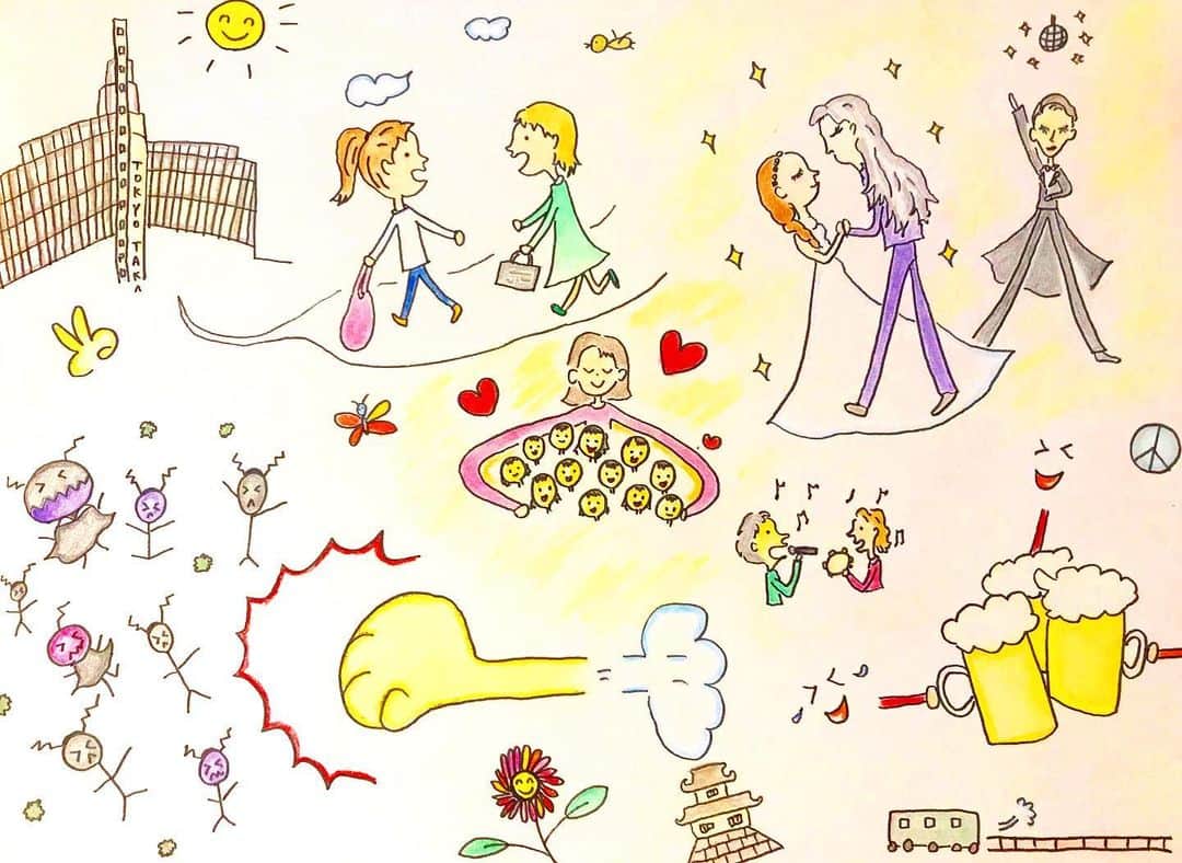 亜聖樹のインスタグラム：「#おうち時間 ヒマなのでお絵かき 美術の成績はずーっと微妙な３だったけど、私、昔から趣味は工作とお絵かきなんだった！ 久しぶりだとやっぱり楽しいなぁ❤️←でも最後はやっぱりちょっと飽きたなぁ😅💦 この歳になって、しかも究極のめんどくさがりが、時間が余ってなければもはや絶対しない事や！ 今度はなんか工作しよ〜♩ でも長くやってしまうと必ずしや飽き症が発症してしまうんでね、いつも下書きとか作図は絶対にしませんw #大掛かりなものはできない  本当だったら今頃出来てたこと、やりたかったこと、当たり前にやれると信じていた事。思いつくまま… 今日は描いててつくづく実感。今まで当たり前だった事全てが、実は当たり前ではなかったんだね、 もっともっと！日々日々全てに感謝をしなけりゃです🙏🙏 #楽しかった　#セルフぬり絵 #宝塚観たい #咲の全ツ観たい #エリザベート観たい #飲みに行きたい #カラオケ生きたい #子どもたちと会いたい #乗り鉄活動したい #城活したい #コロナどっか行って #stayhome」