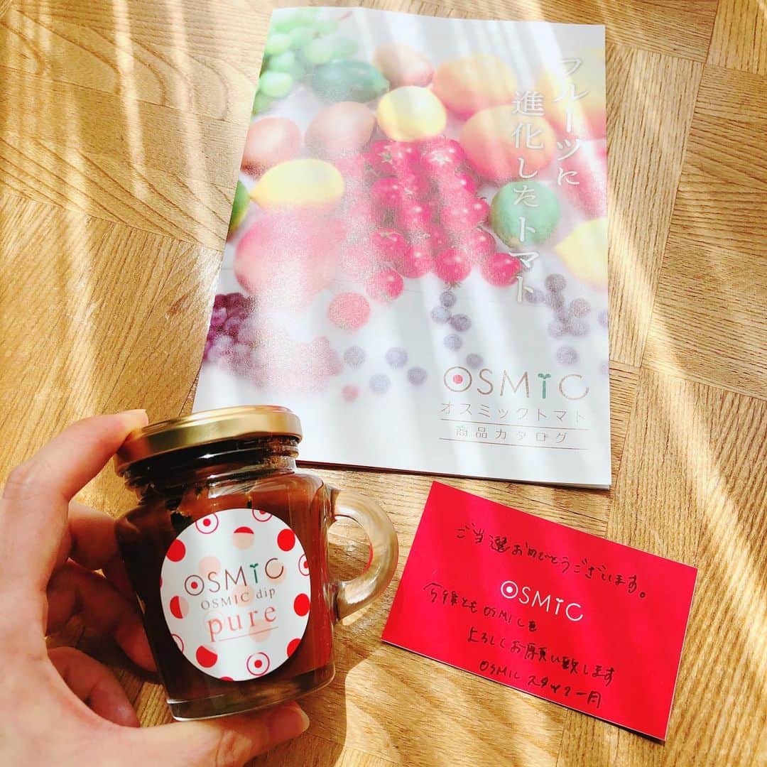 馬渕史香のインスタグラム：「OSMICさんから「OSMIC dip pure」をいただきました！ トマトのペーストやって🍅 . そのままでもいいし、なんかアレンジもできそう😋 どーやって食べようなぁ . #OSMIC #オスミックトマト  #🍅」