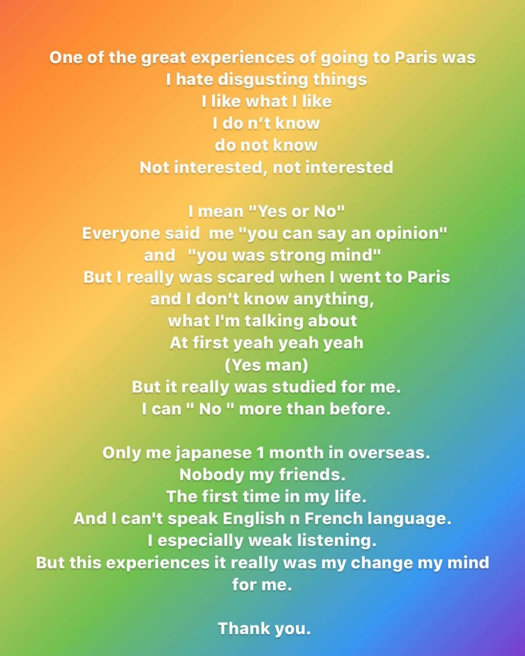 のインスタグラム：「._ I always think anything Because just my hobby. I wrote to English And Japanese ver.」