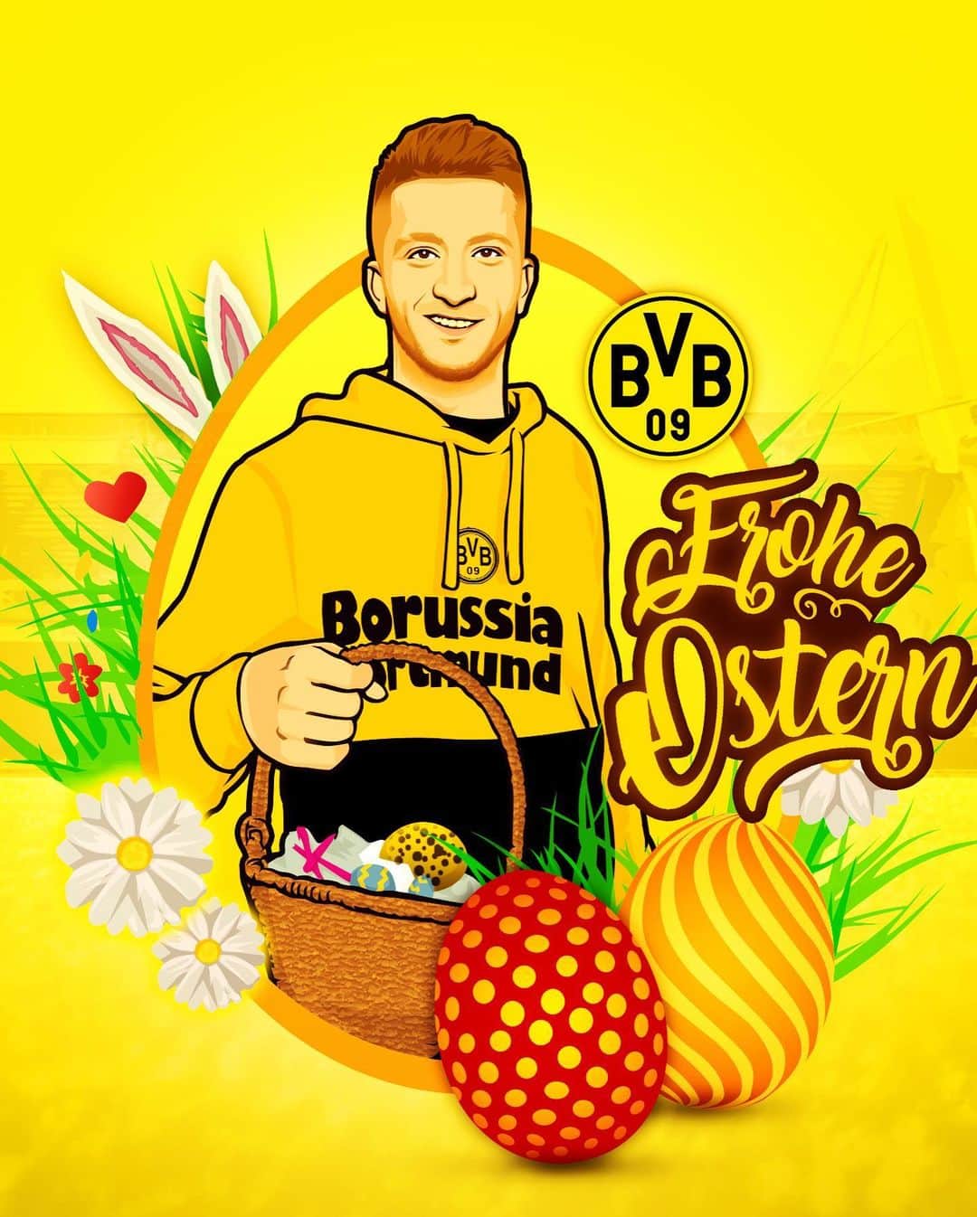 ボルシア・ドルトムントさんのインスタグラム写真 - (ボルシア・ドルトムントInstagram)「🥚 Frohe Ostern, Borussen! Bleibt gesund! #BorussiaDortmund #BVB 💛」4月12日 16時49分 - bvb09