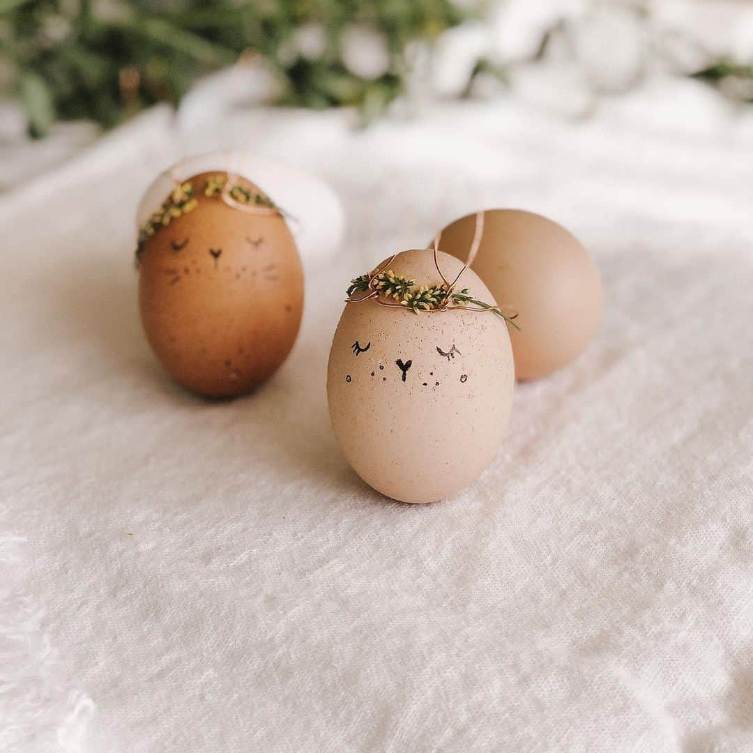 ケリー・マレーのインスタグラム：「If you’re gonna make hard boiled eggs for Easter, you might as well make them cute bunnies and give them flower crowns and stuff ;)」