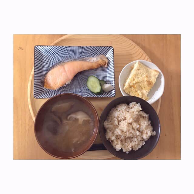 みのり(26)＠東京 ダイエットのインスタグラム：「朝ごはん . . 鮭 だし巻き卵 大根のお味噌汁 玄米ごはん🍙 お漬物 . . . いつもと違う感じ😸 . ◉ライザップ公認の紹介アンバサダーです。 〜紹介特典で、お安く入会できます〜 . ▶︎全国どの店舗でもOK ▷２週間のトライアルコースもあります(^_^)/ ▶︎カウンセリング予約前にご連絡ください . ◎入会やカウンセリングをお考えの方、 ご質問なども、DM✉️ください。 . ★トレーニング見学もできます★ . 📺RIZAP TVCM出演 🏅RIZAP BMG ファイナリスト2017.2018 . #rizap #ライザップ . #ダイエット #diet #レコーディングダイエット #ダイエッター #公開ダイエット  #朝ごはん #morning #糖質オフ #食べて痩せる #おうちごはん #食べる #糖質制限 #低糖質ダイエット #和食 #クッキングラム #自炊女子 #腸内環境 #食事管理 #栄養 #fitmeal #oneplate #cleanmeals  #lowglycemic #玄米 #まごわやさしい #豆皿」