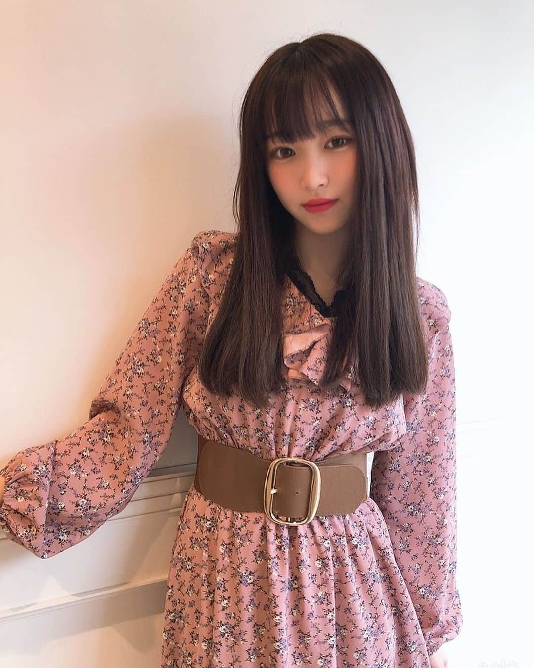 平野夢来（ゆぴぴ）のインスタグラム：「#ぴぴスタイル ・ ・ ・ 今日はピンクコーデ🎀 久しぶりにカラコンしてるからお目目が👁  #lnstalike #like4like #f4f #lnstagood #lnstapic  #cecilmcbee」