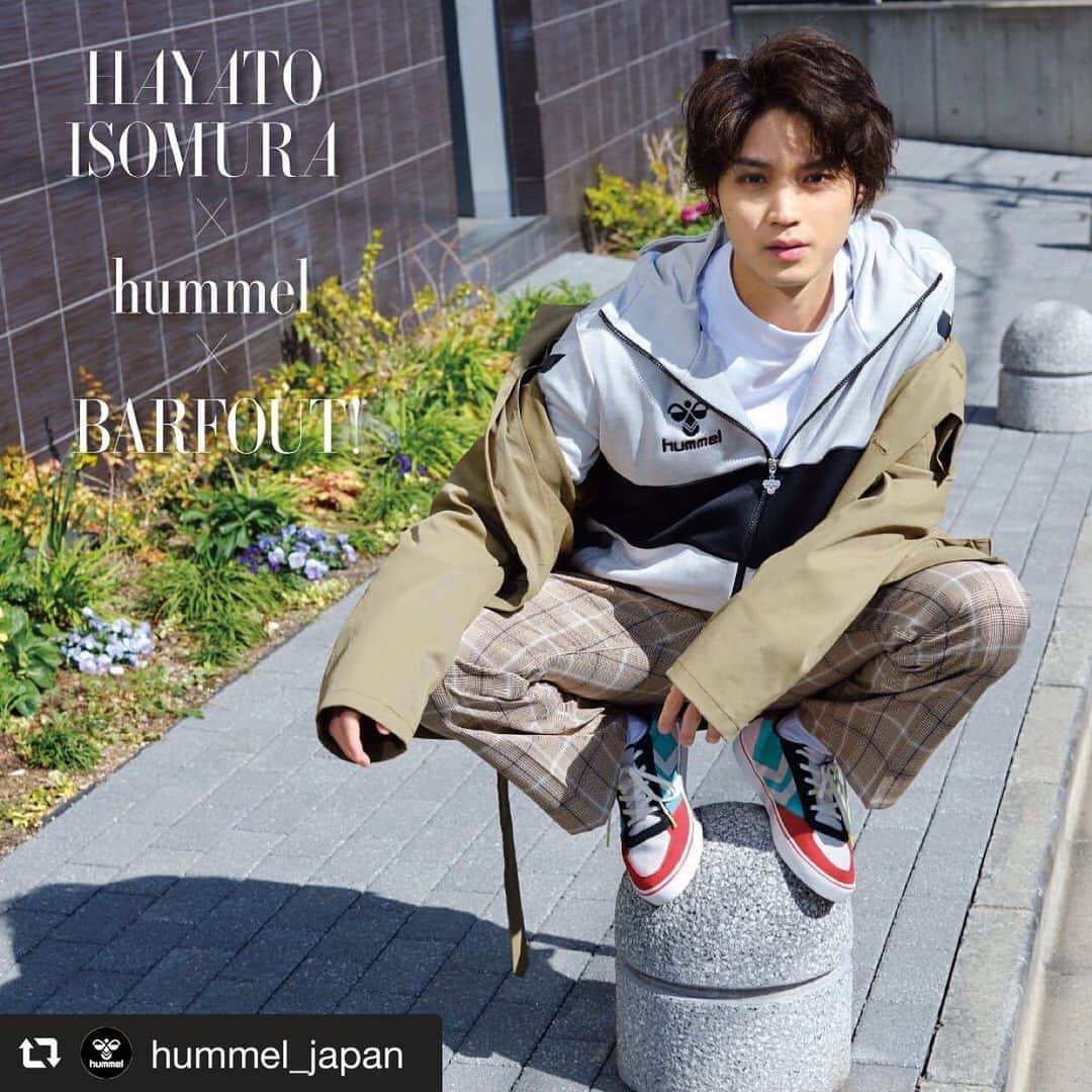Barfout!さんのインスタグラム写真 - (Barfout!Instagram)「#repost @hummel_japan  磯村勇斗 x hummel x BARFOUT! ㅤㅤㅤㅤㅤㅤㅤㅤㅤㅤㅤㅤㅤ 俳優の磯村勇斗さんとカルチャー誌『バァフアウト！』でスペシャルタイアップ。「シンプルすぎないで普段着にも合わせやすい」とヒュンメルスニーカーについて語る磯村さん。クラシカルな雰囲気のスニーカーに合わせて、ミリタリー・ジャケットをメインにコーディネート:-)) ㅤㅤㅤㅤㅤㅤㅤㅤㅤㅤㅤㅤㅤ ‪#磯村勇斗 #スニーカーコーデ #春コーデ #ヒュンメルスニーカー #スニーカー男子 #HUMMELHIVE #hummelPLAY #ヒュンメルハイブ #ヒュンメルプレイ #バァフアウト」4月12日 20時55分 - barfout_magazine_tokyo