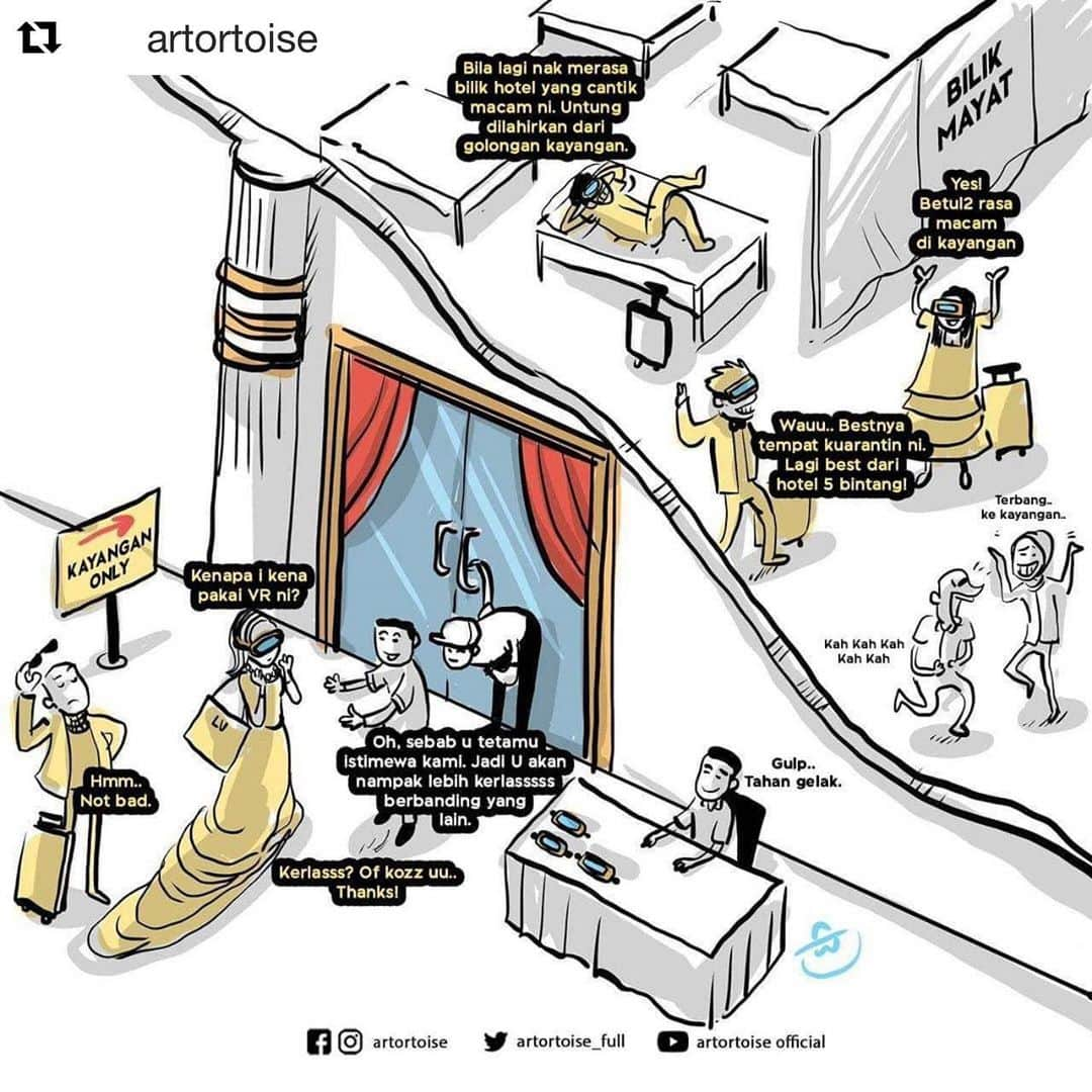 Koleksi Komik Malaysiaさんのインスタグラム写真 - (Koleksi Komik MalaysiaInstagram)「#Repost @artortoise with @get_repost ・・・ Mungkin VR dapat membantu puaskan hati golongan istimewa ini.  #KayanganKluster #COVID19 #Bersyukurlah #artortoiseMY」4月12日 21時17分 - tokkmungg_exclusive