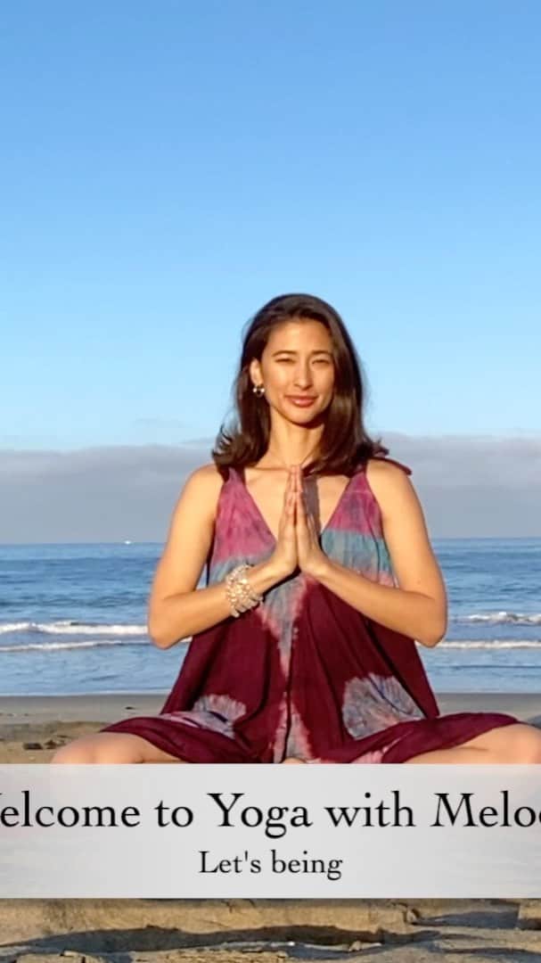 メロディー洋子のインスタグラム：「At this time I find have been finding myself being triggered by the environment around me. Sometimes that’s on Instagram, sometimes in conversations or actions by people closest to me, sometimes it’s the news, and sometimes it’s because of the current situation of shelter in place and fear of the unknown. Whenever I feel this way I remind myself to pause, take a few really deep breaths, allow the feelings to rise, recognize where in my physical body the tension and pain is occurring, and to sit with whatever is happening. And then to pour, and by pour maybe I mean flood, love into myself.  It’s not easy and it’s uncomfortable but I know that if I do that for myself, if I love myself in my pain, I start to create acceptance for myself as I am right now. Then I am able to release all resistance and make a new choice from a place of love. ~  Here is a gentle seated heart opening sequence to practice at anytime of the day. Please feel free do this sitting down on a blanket, pillow, or chair if you have tight hips. Be mindful of your body and if you have any injuries, do not push them. Being gentle is a great kindness we can give ourselves at this time.  Enjoy the flow, enjoy the ride, we will survive, we will thrive.  Lots of love to you. ❤️M. 🎼 by @solrising 🙏」