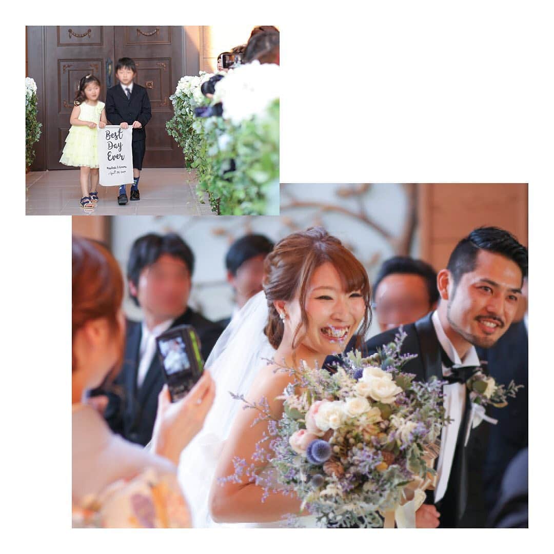 結婚SANKA(けっこんさんか)さんのインスタグラム写真 - (結婚SANKA(けっこんさんか)Instagram)「＼ウエディングレポ／ 『 ゲストの笑顔を思い浮かべながら準備。結婚式がこんなに楽しいなんて思わなかった！』 石川県小松市　Mさん＆Kさんカップル . ララシャンス太陽の丘 . カラフルなコンフェッティーシャワーの祝福を受ける二人🎉「ゲスト一人ひとりと目が合って。大好きなみんながそこにいると思うと、うれしくて仕方なかったです」と新婦Kさん。 . 挙式のスタートは、新婦Kさんが手作りしたフラッグ🚩を持って、かわいいちびっこたちが登場！その微笑ましい姿に、チャペル中が穏やかな雰囲気に🍀二人の緊張も和らいで、アットホームな挙式になりました。 . プリザーブドフラワーやドライフラワー、アンティーク家具でコーディネートした高砂ソファー席🛋🌿新婦Kさんの自宅から持ってきたアイテムも飾ったんだそう。ゲストから「オシャレ！」という歓声が上がりました🌟 . お色直し入場の後は、ゲストとたっぷり歓談タイム☺️「友人たちが、おそろいのドレスを着て来てくれたのも驚きでした！」と新婦Kさん。ナチュラルアンティークな会場装花とも相性抜群です👗 . 会場内には、星がたくさん！！メニュー表や席次表などのペーパーアイテムは、全て二人の手作り⭐️「インスタを調べて、いいなと思ったものを作っていくのが楽しかったです」。 . 初めは「人前でベタなことをするのは恥ずかしい」って思っていたという新婦Kさん。「でも、実際に結婚式の準備を初めてみると、演出を考えるのも、ドレス選びも、花嫁DIYも楽しくって😊💕当日も最高に幸せでした！」と、笑顔いっぱいに話してくれました。ゲストからも「楽しかった！」「オシャレ！」って言ってもらえたことがうれしかったそうです。 . . 結婚SANKAがつくるWebマガジンmarricoでは、ララシャンス太陽の丘や、そのほかの会場で挙げた北陸カップルのリアルな結婚式をたくさんレポートしています！ . @kekkonsanka_weddingのURLからmarricoのウエディングレポへ . . about 結婚SANKA . 石川・富山・福井の花嫁のための結婚準備メディアです 雑誌とWebサイト、Webマガジン「marrico」の3つで、北陸花嫁に役立つ地元の結婚準備情報を発信中です . . ＼北陸花嫁を応援／ ただいま、結婚SANKAのWebサイトからブライダルフェアを予約＆参加で、最大16,000円分のギフトカードをもれなく全員にプレゼント中。 結婚準備、新生活、息抜きデートに使ってください https://kekkonsanka.com . .」4月13日 15時18分 - kekkonsanka_wedding